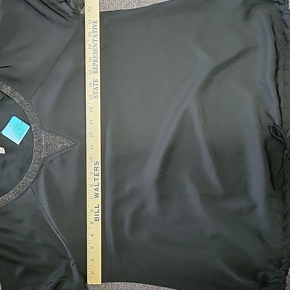 Juicy Couture Black Tie Front Relaxed Blouse Size L - Picture 2 of 7